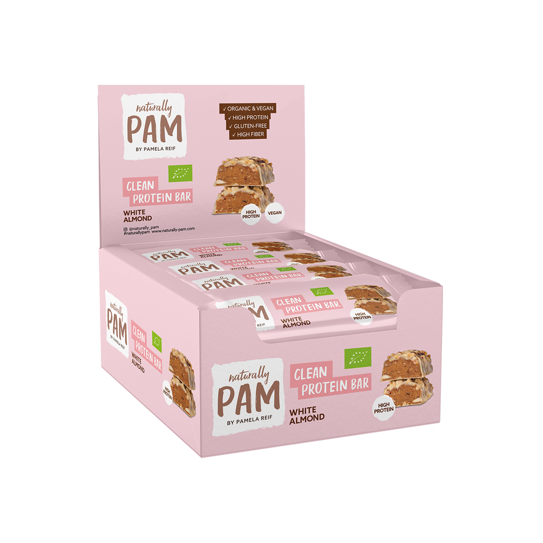 Naturally Pam Clean Protein Bar White Almond