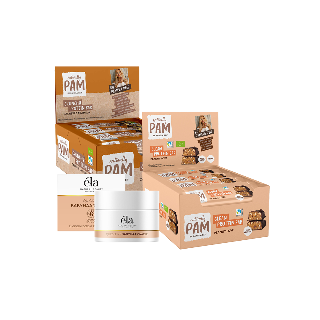 Natürlich Pam Workout Bundle mit Fitnesszubehör und Sportartikeln, perfekt für das Training zu Hause.