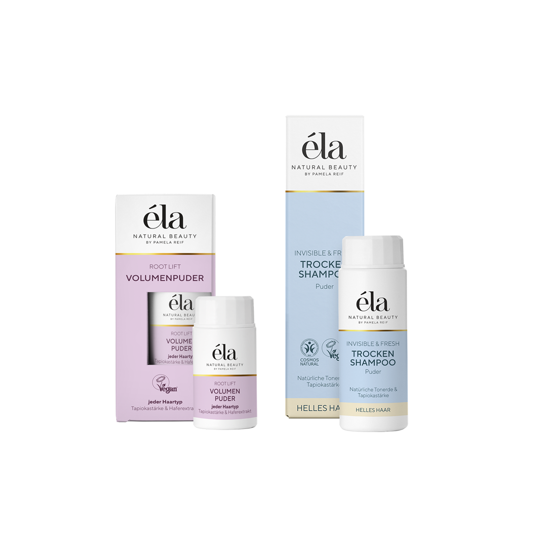 Natürliches Haarpflege-Set von Naturally Pam, Refresh Hair Set Hell mit Shampoo, Conditioner und Pflegeprodukten für strahlendes Haar.